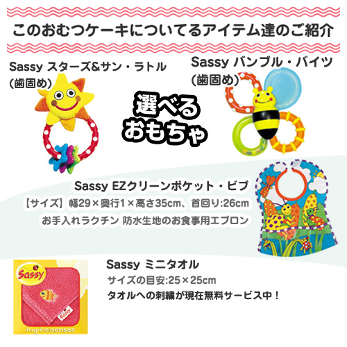 おむつケーキ 出産祝い 送料無料 即日発送 ダイパーケーキ Sassy 3段 名入れ オムツケーキ